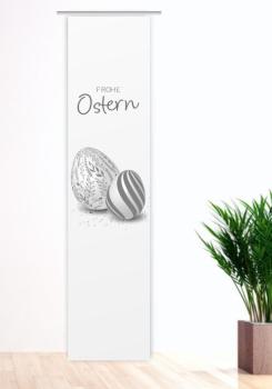 Ostereier auf Schiebevorhang